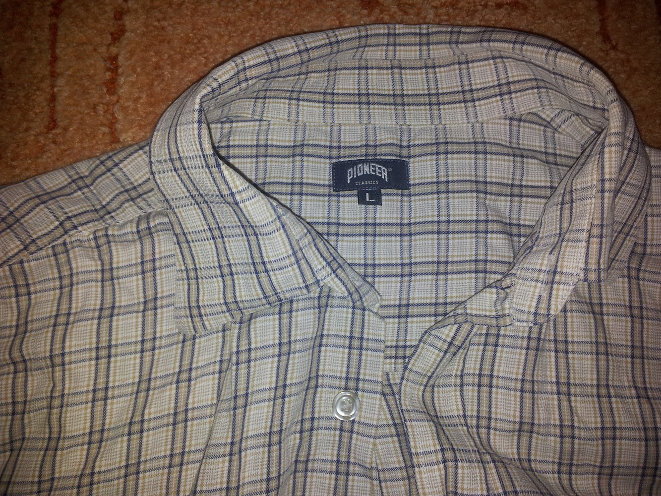 Hemd kariert Pioneer Gr. L lang Arm