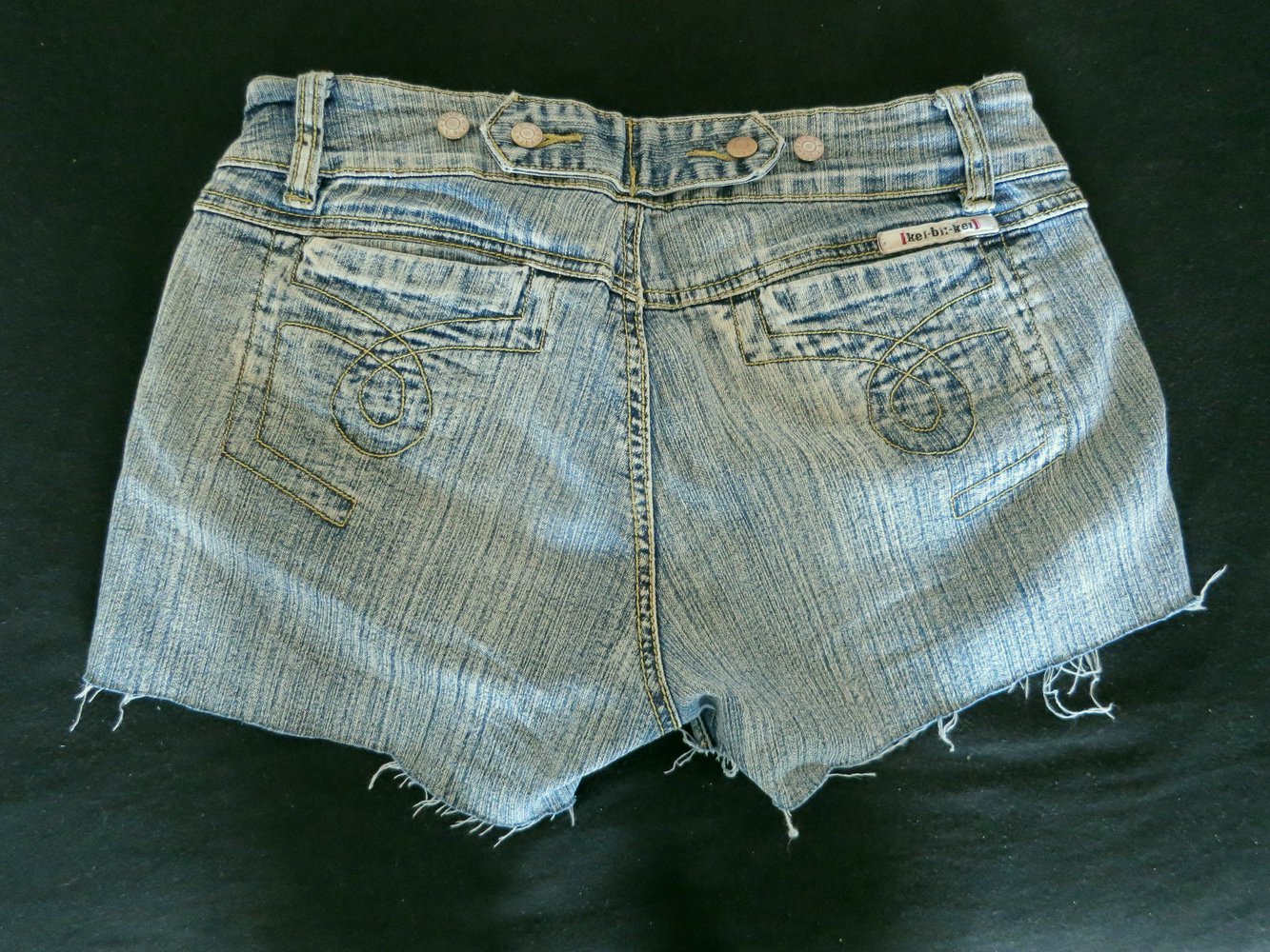 Jeans-Hotpant (abgeschnitten), Gr. S