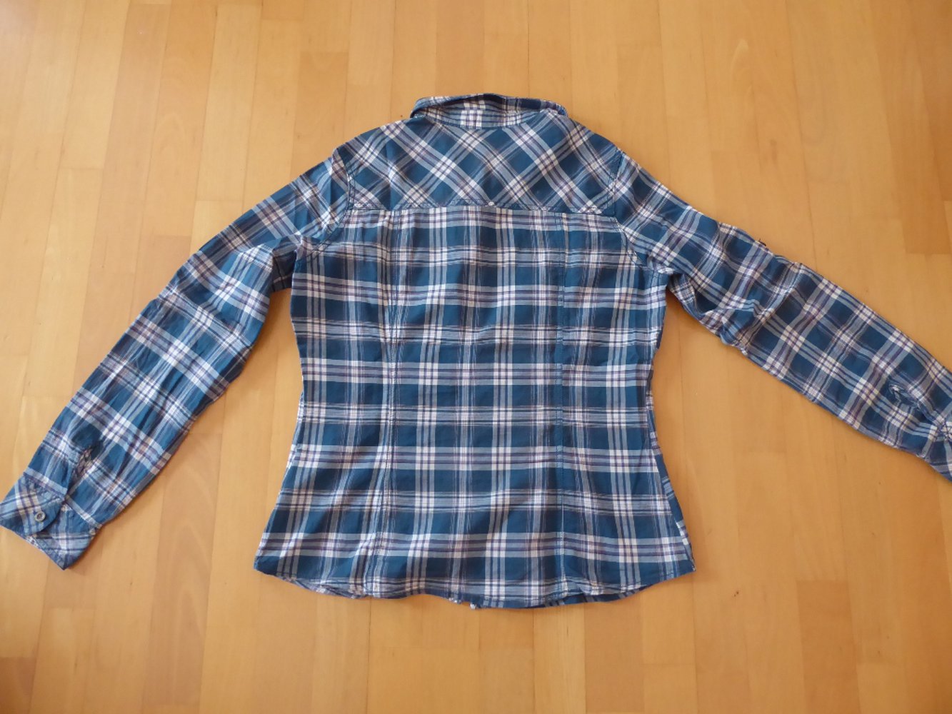 Karierte Langarm Bluse