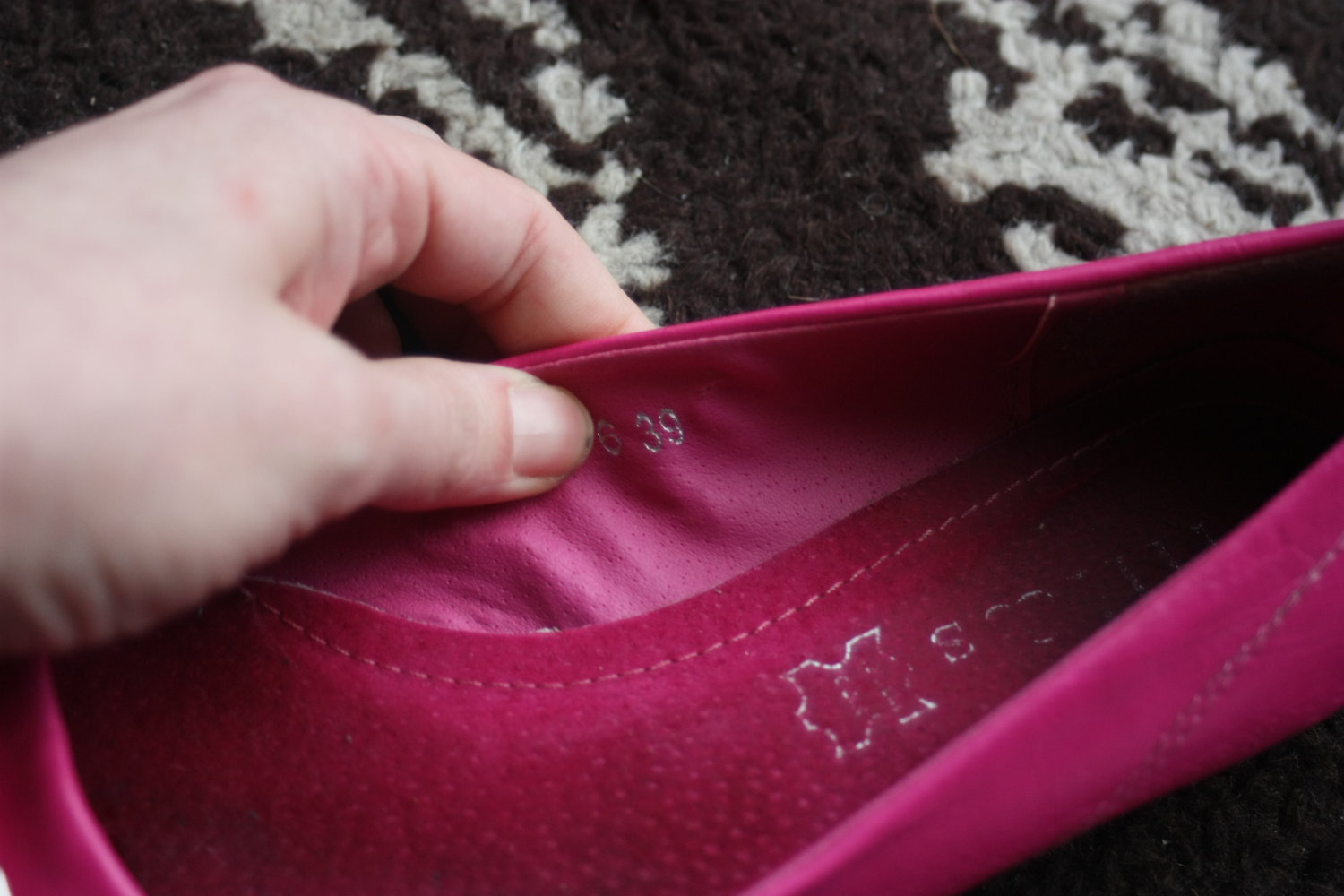 Pinke Ballerinas mit Schnalle in Gr. 39