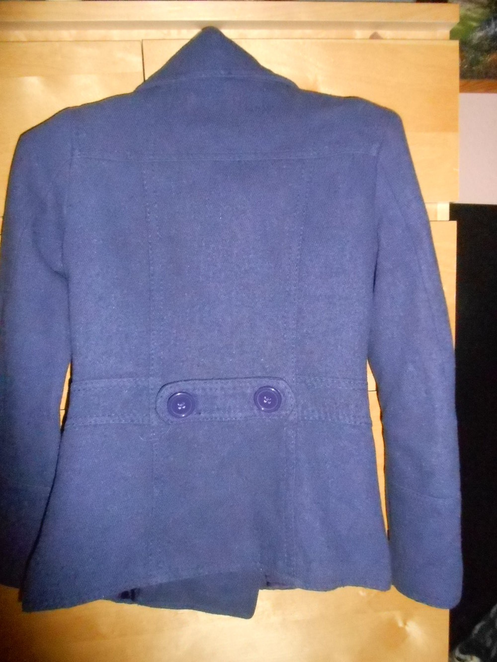 lila Mantel Wolle h&M 36