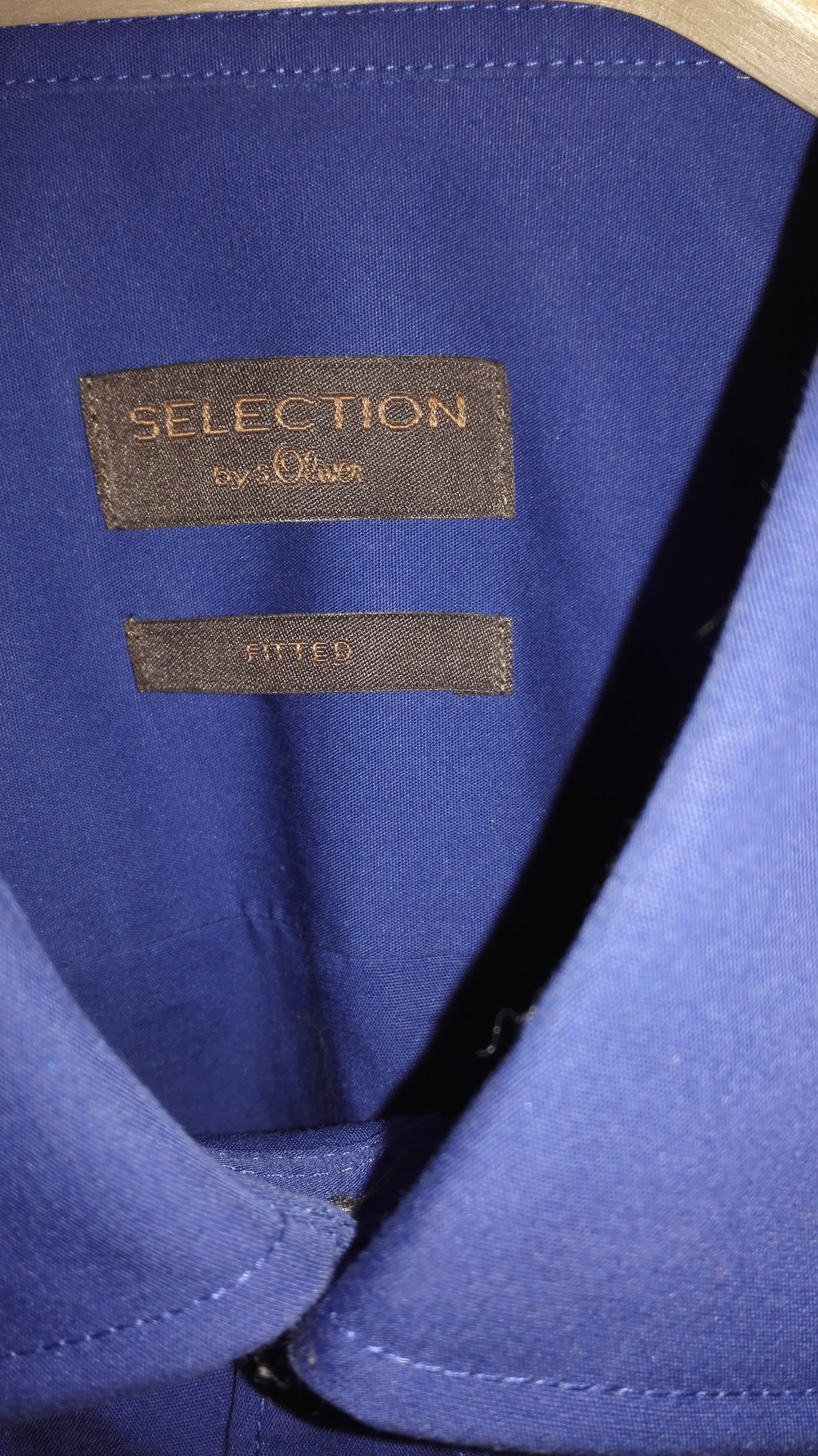 Hemd für Herren mit kurzen Ärmeln, blau, Größe 41