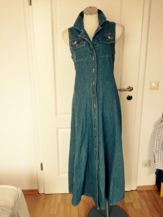 Exclusives Design Maxikleid Jeanskleid 