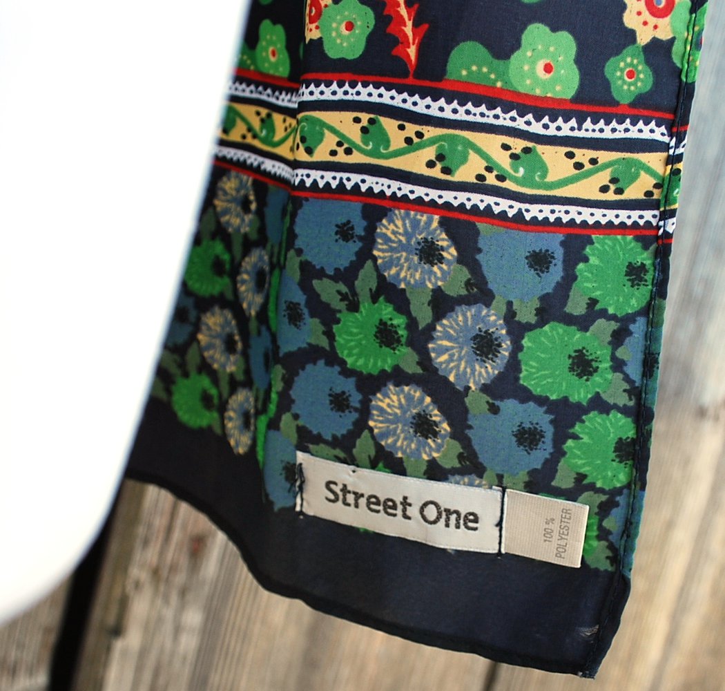 dunkelblau grüner Schal, Street One