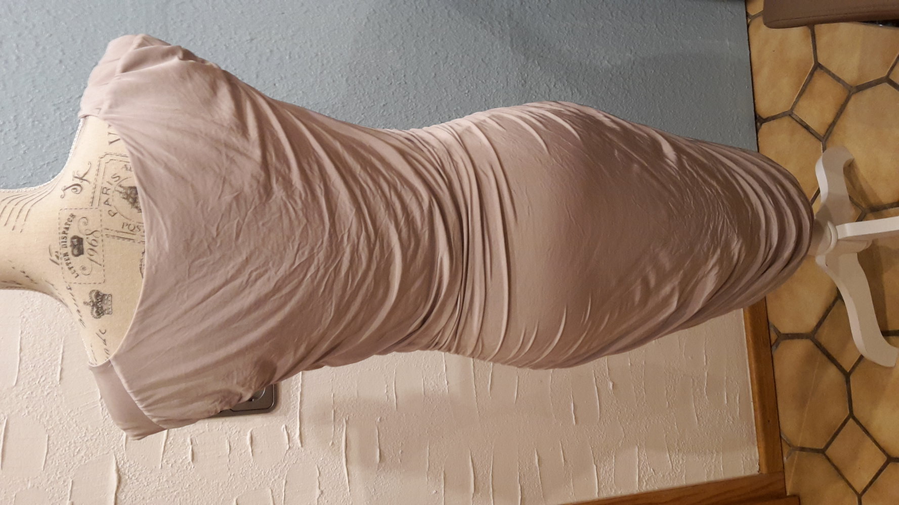 Kleid,Cocktailkleid,Gr.M/40,Party nude,grau,sandNEUw.,wasserfall 