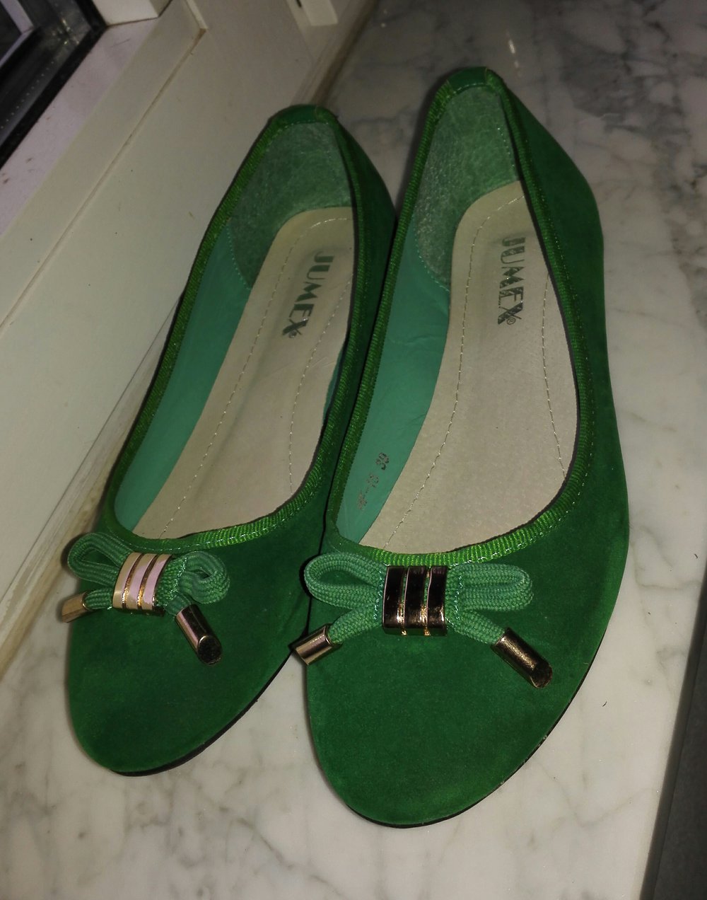 Grüne Ballerinas in Größe 39