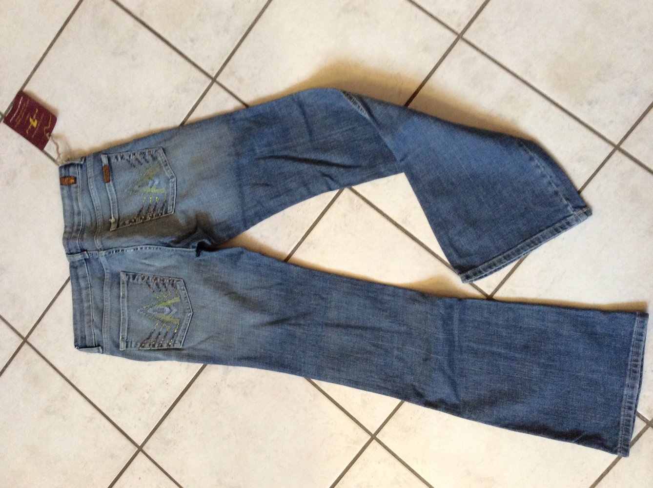 Seven for all mankind Jeans Damen A Pocket Größe 26 neu mit strasssteinen 