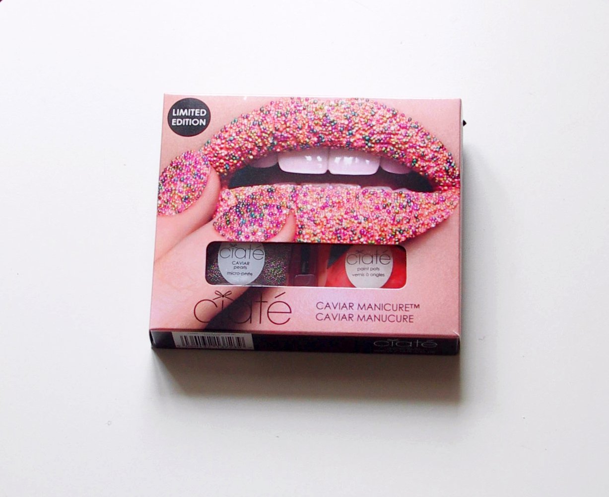 Ciaté Caviar Manicure Set Nagellack Limited Edition Perlen rosa bunt