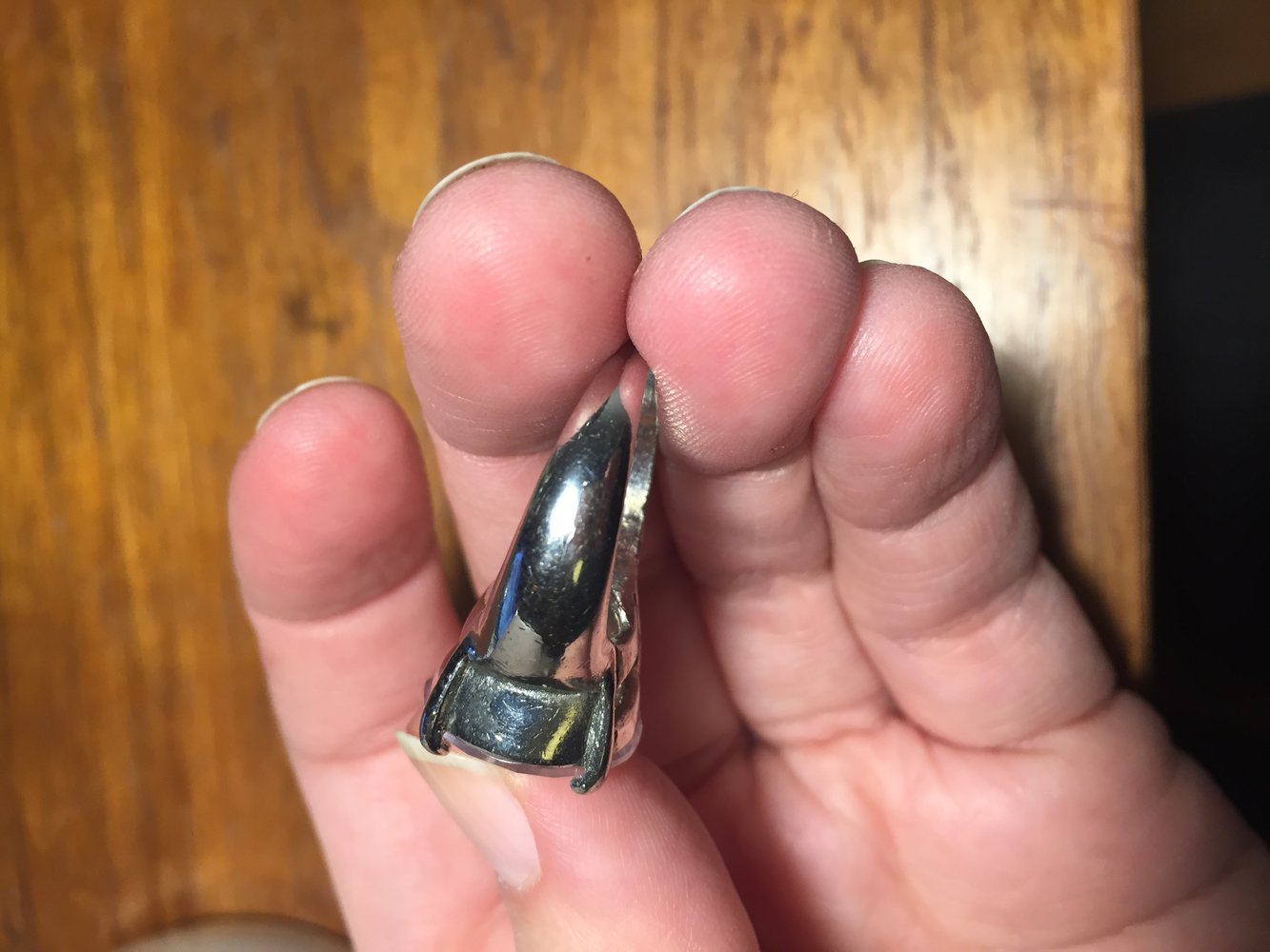 Silberner Ring mit grossem Stein