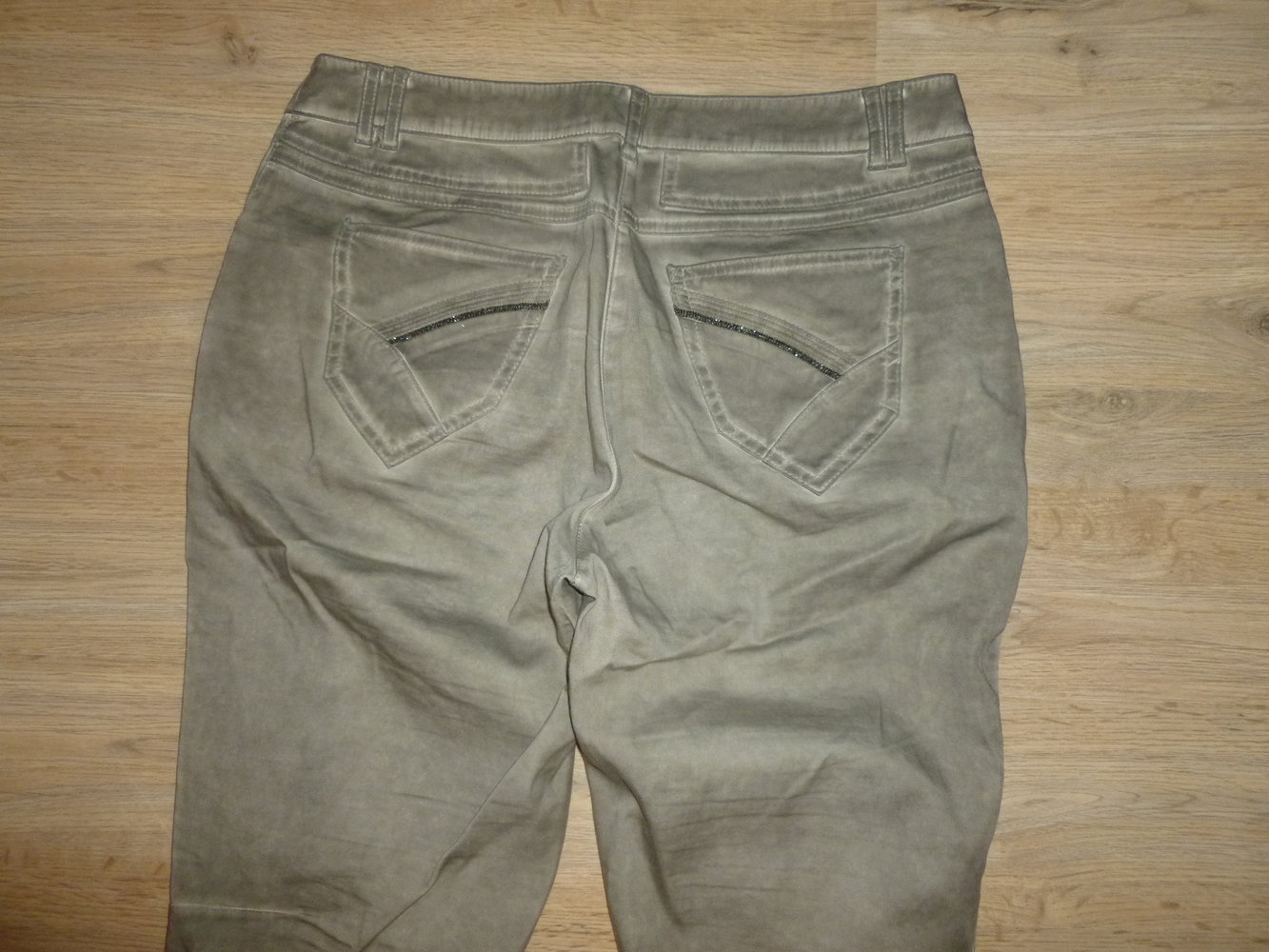 Hose Jeans beige Pailletten estelle jolie Mode Express