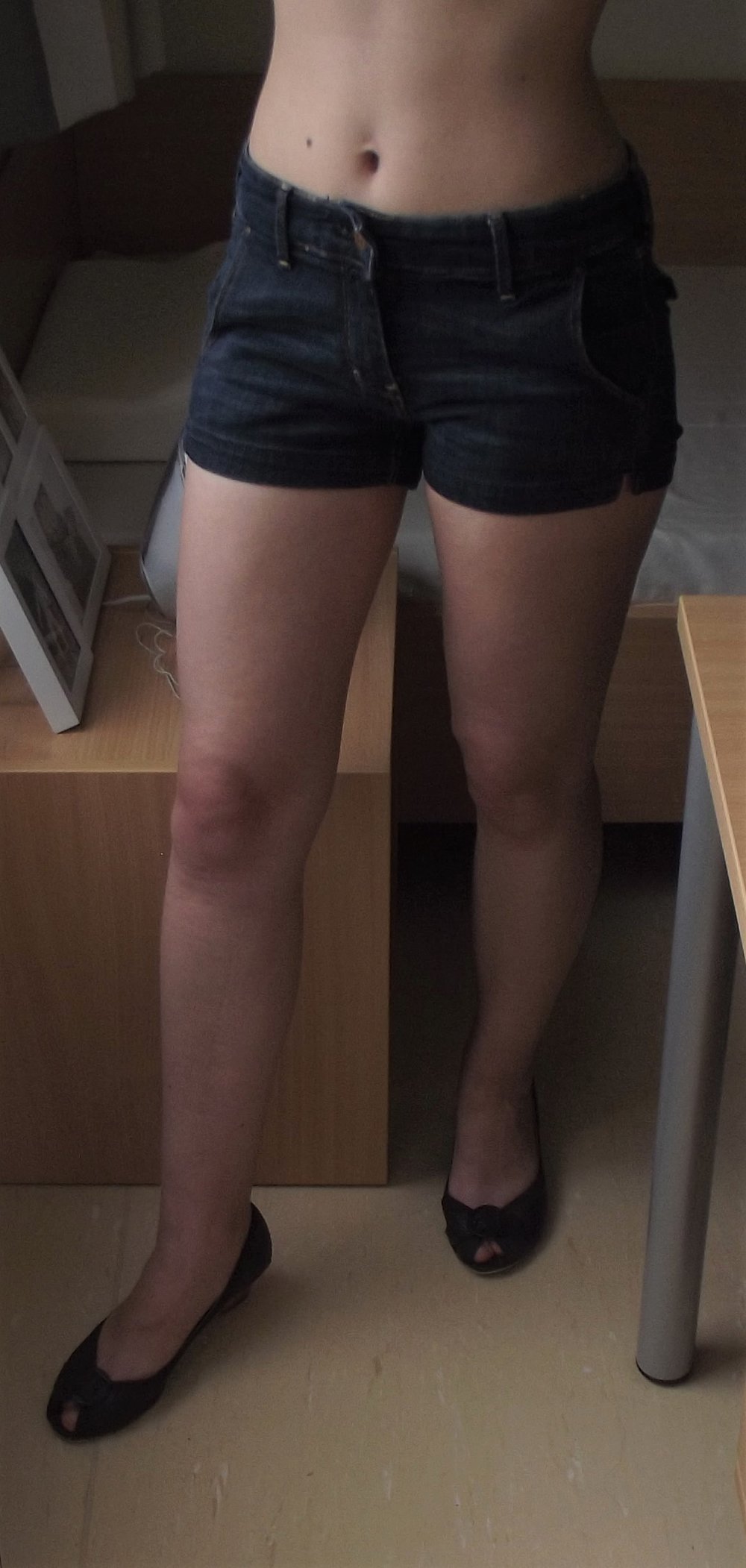 Dunkelblaue Hotpants