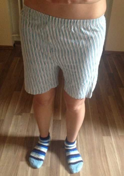 gestreifte Schlafanzughose