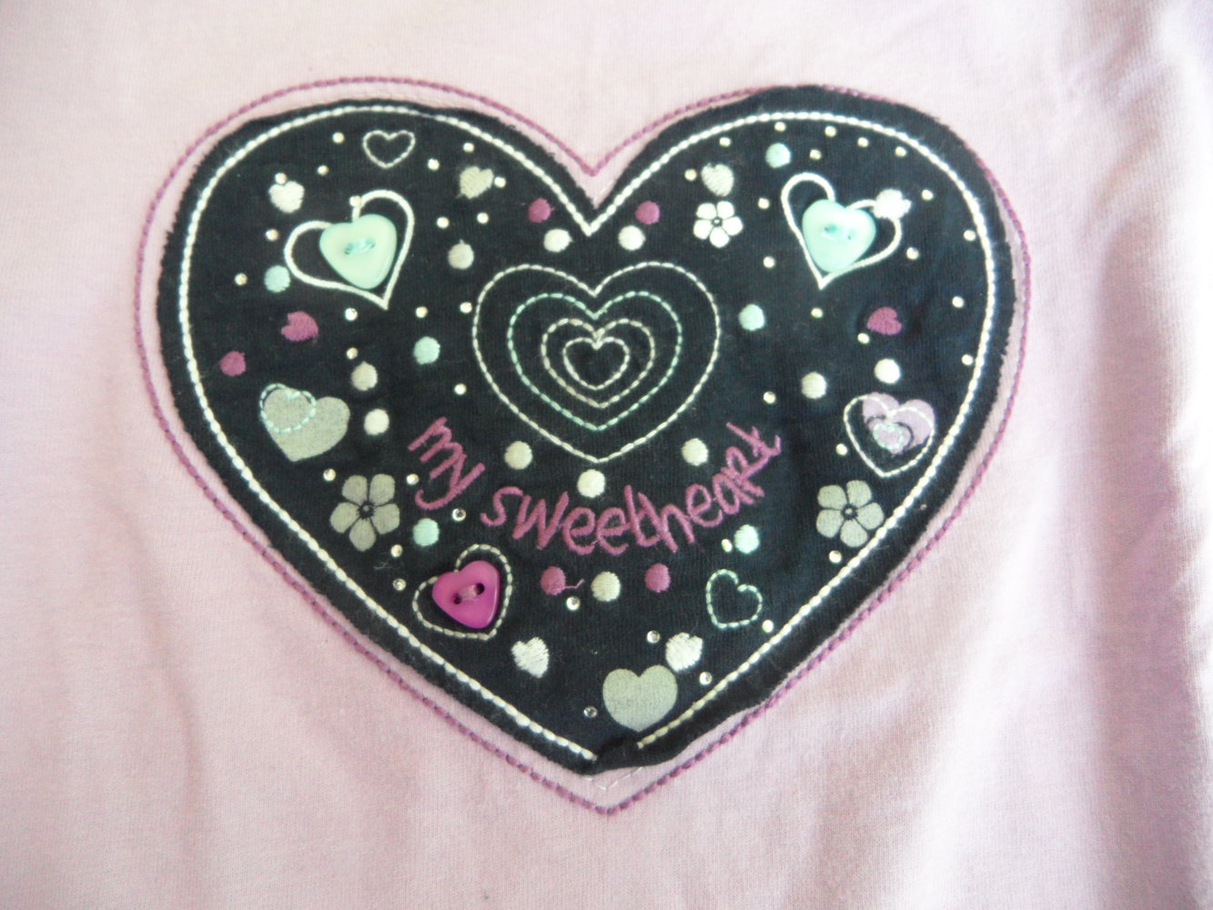 Review schönes Langarmshirt Herz Trachten Applikation