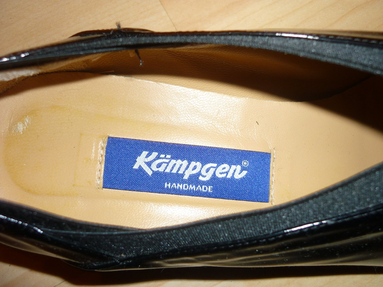 Lavorazione Artigiana Kämpgen, Handmade, Schuhe, Made in Italy, schwarz Lack, Größe 39