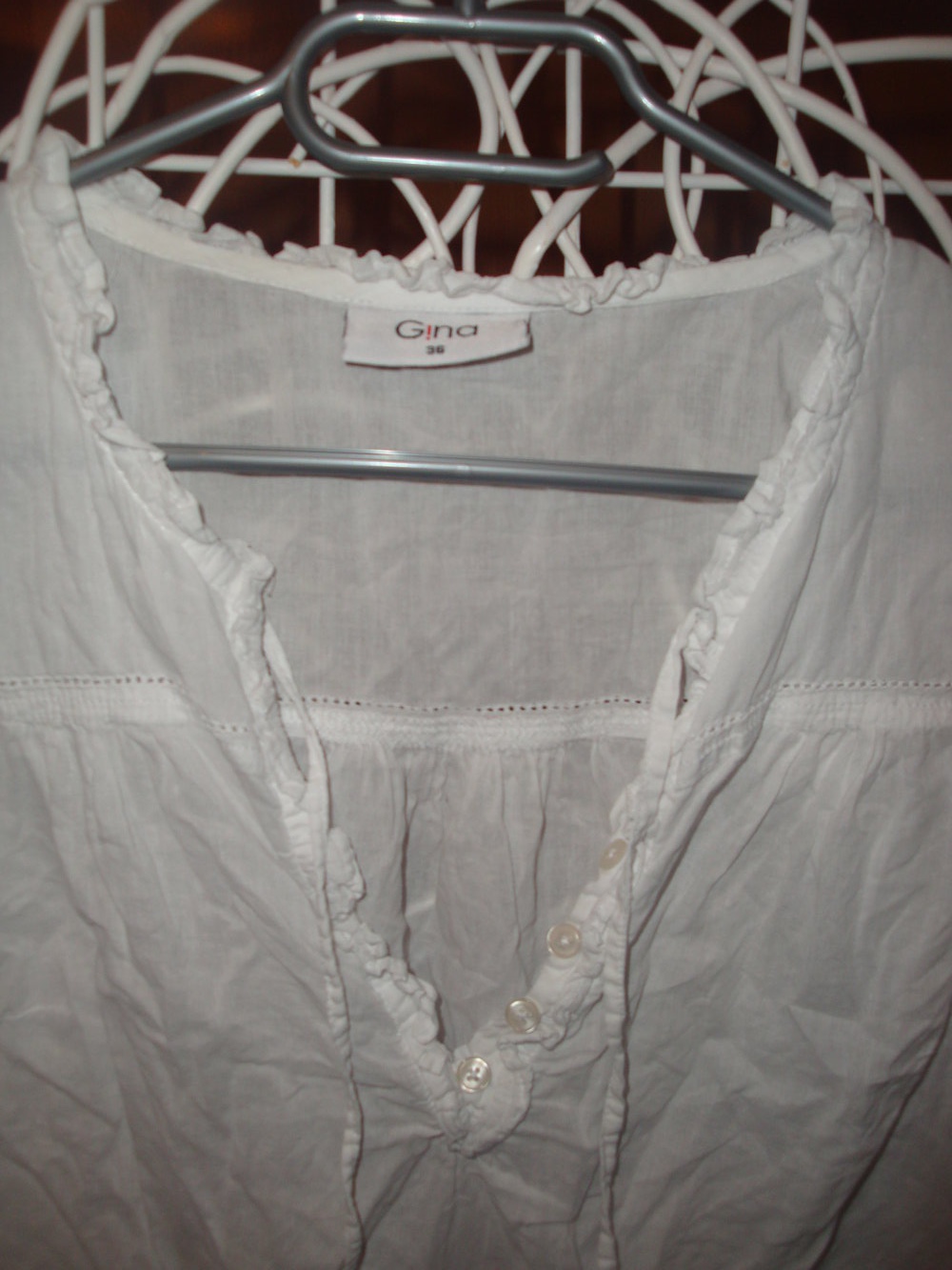 Bluse weiß, transparent