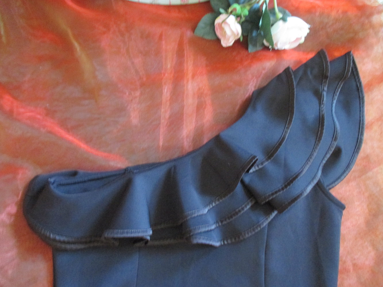 NEU Volant One Shoulder Cocktail- Abend- Ausgeh- Ball Mini- KLEID 