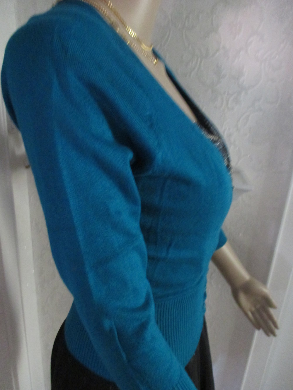 NEU Kurz Fein- Strickjacke Cardigan 