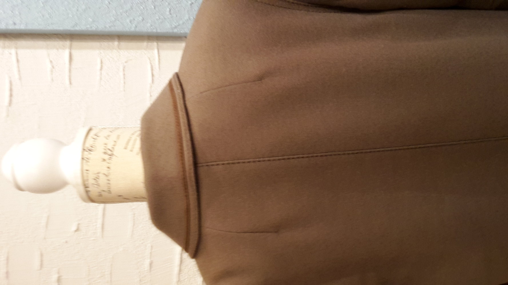 Schurwollmantel in Taupe/Braun,Größe22 ca.44, Winter, chic, NEUw.