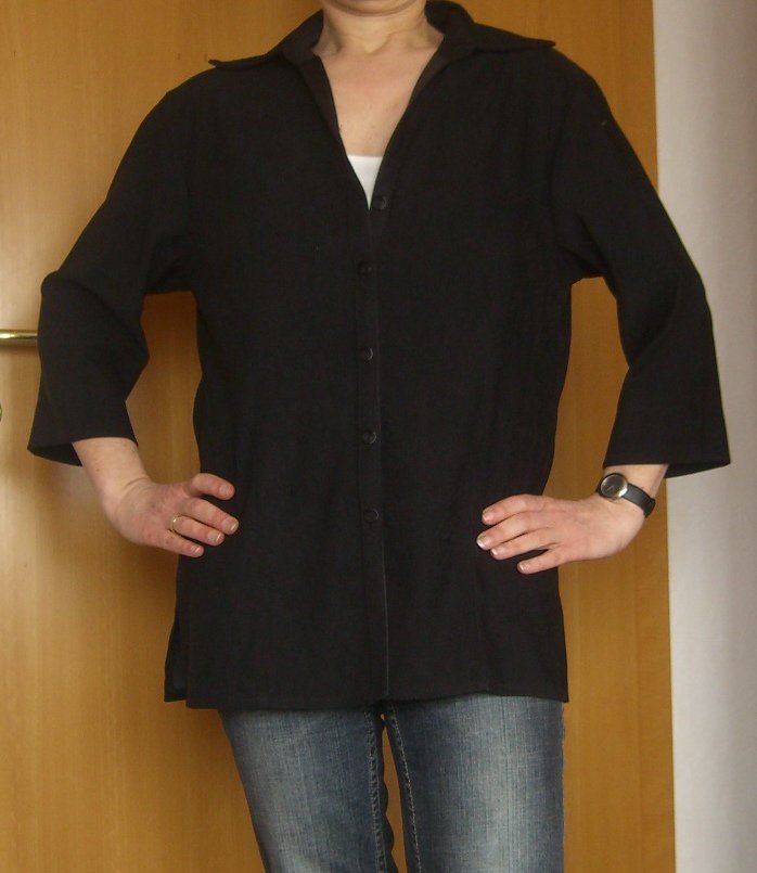 Elegante schwarze Bluse