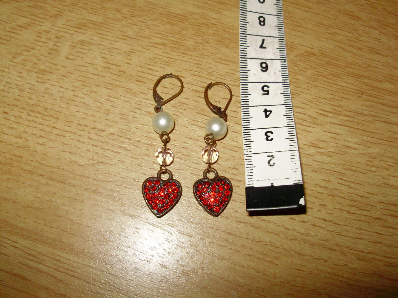 Ohrringe lang Perle Glitzerherz Pilgrim