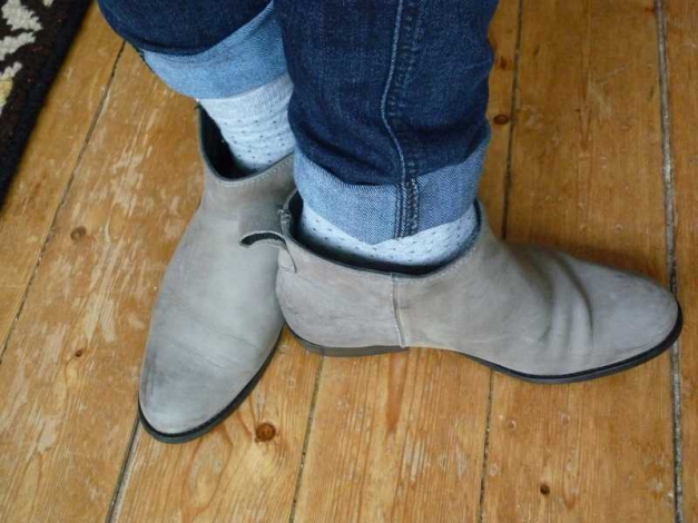 Graue stylische Stiefelette von SHOEBIZ