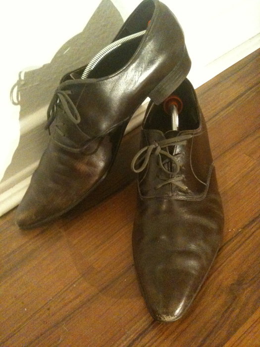 Vintage Lederschnürschuhe weiches Echtleder Spitze