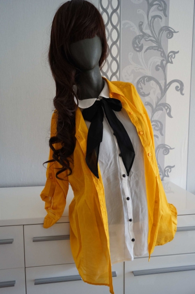 Luftige Bluse Sonnenblumen gelb 42 XL 44
