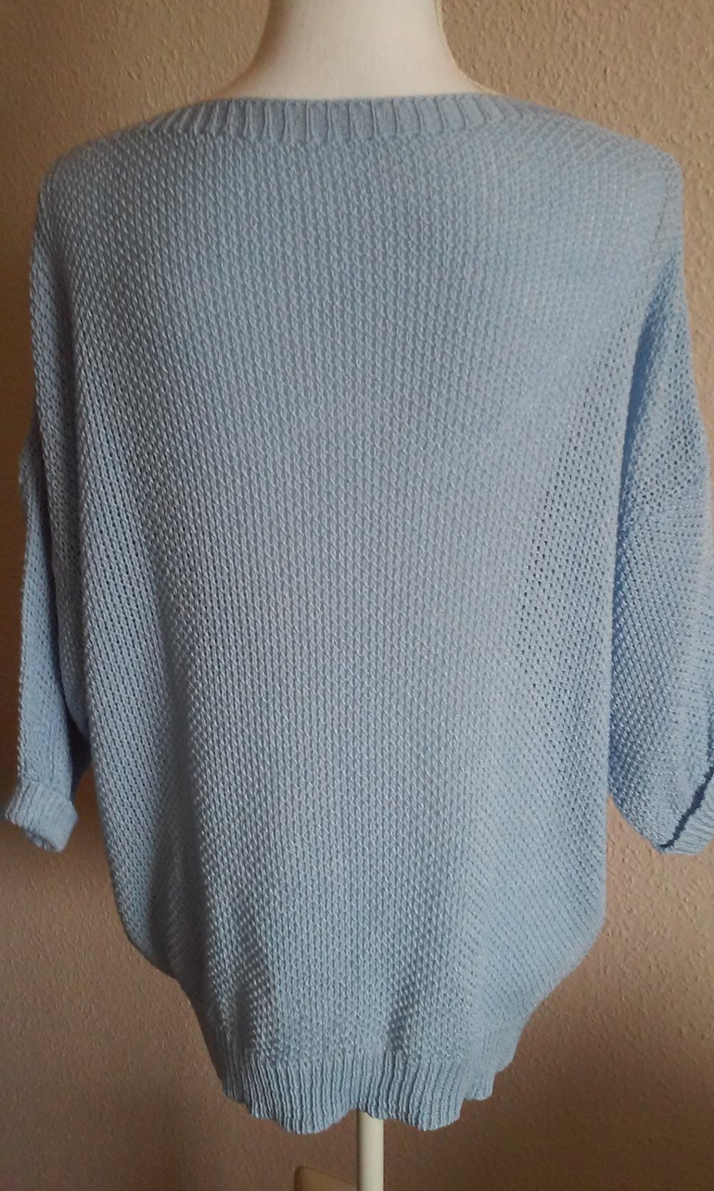 Pulli Shirt leuchtend schönes Hellblau Netzshirt