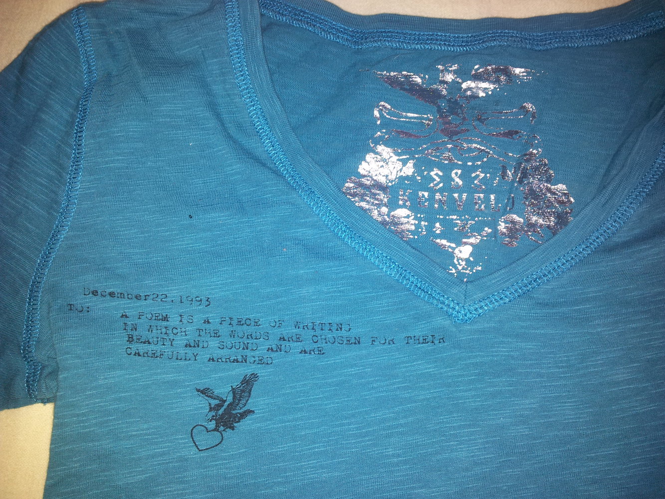 Top Kenvelo türkis Gr. S Druck Stretch