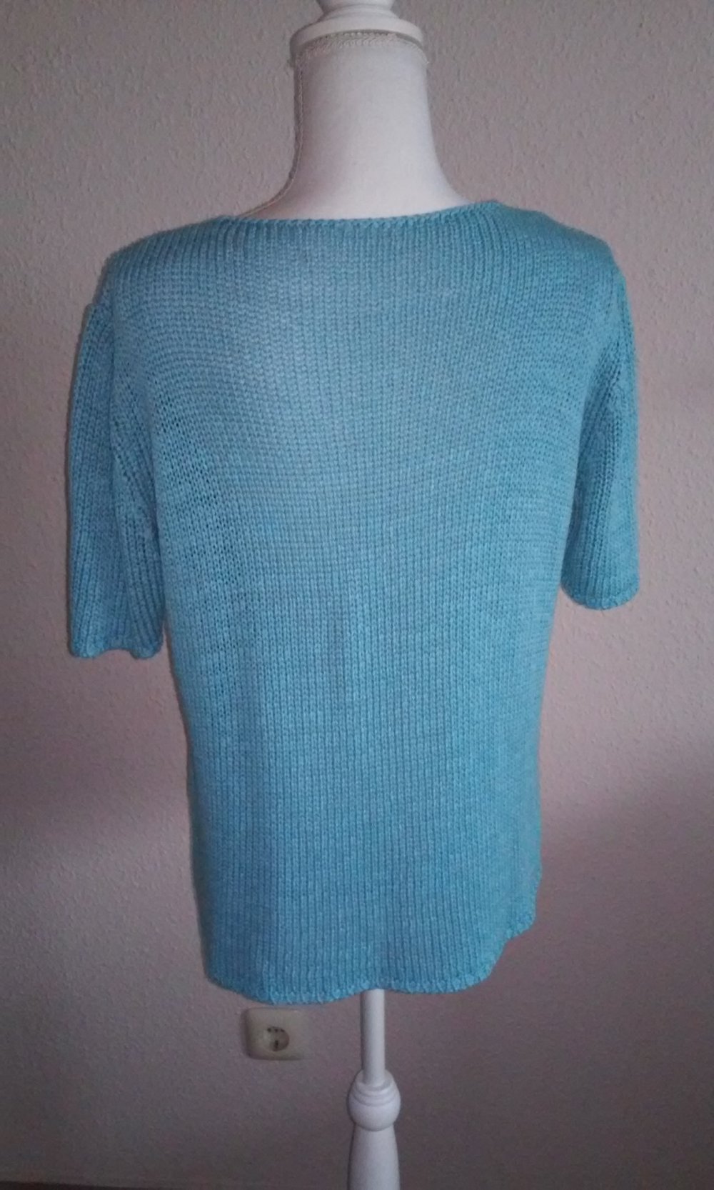 Shirt Pulli Kurzarmpulli Strickpullover ganz luftig weich und leicht