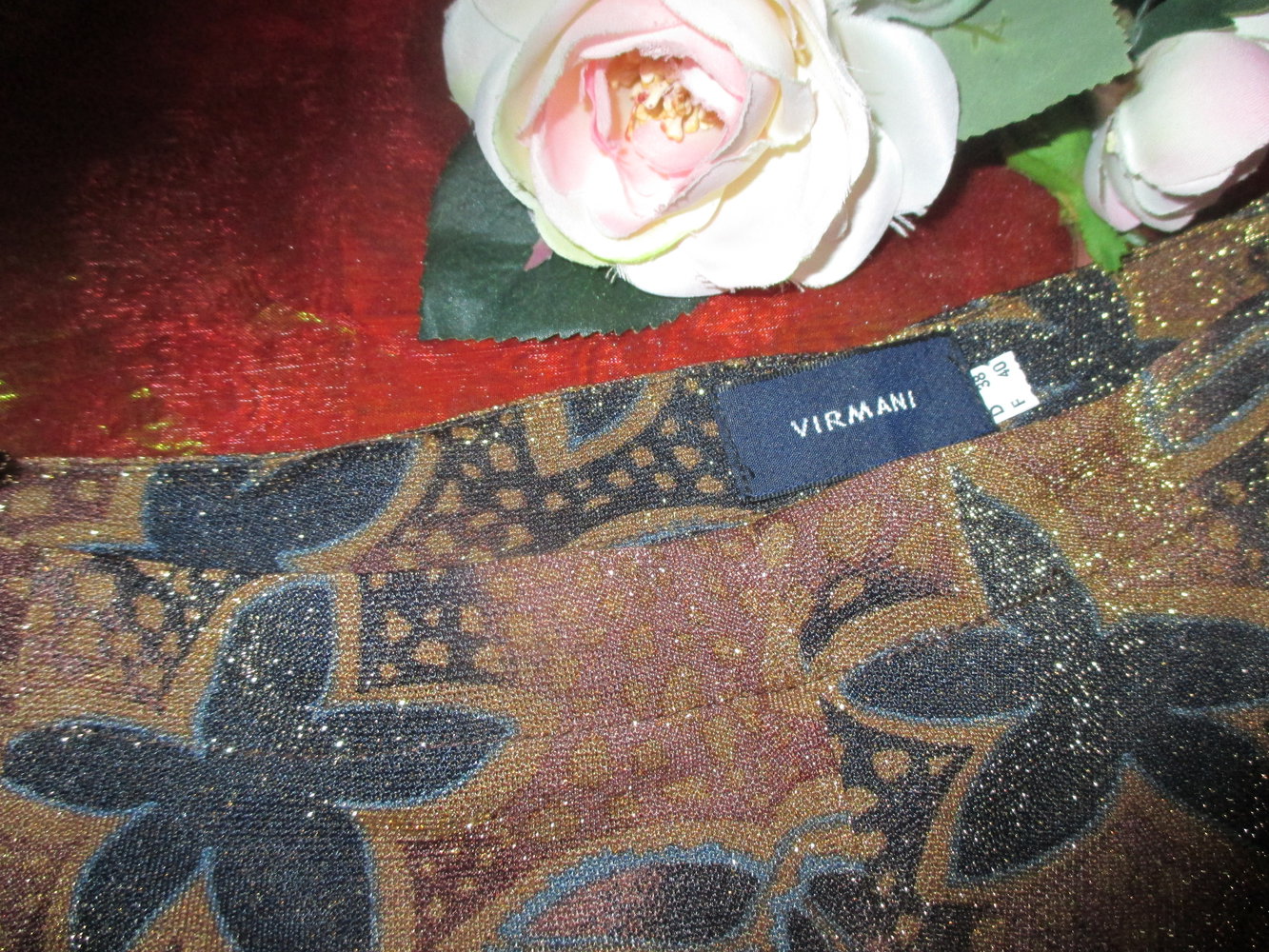 NEU * Abend * Ausgeh * Lurex Gold * Glitzer * Marlene- Style * Strech * Hose 