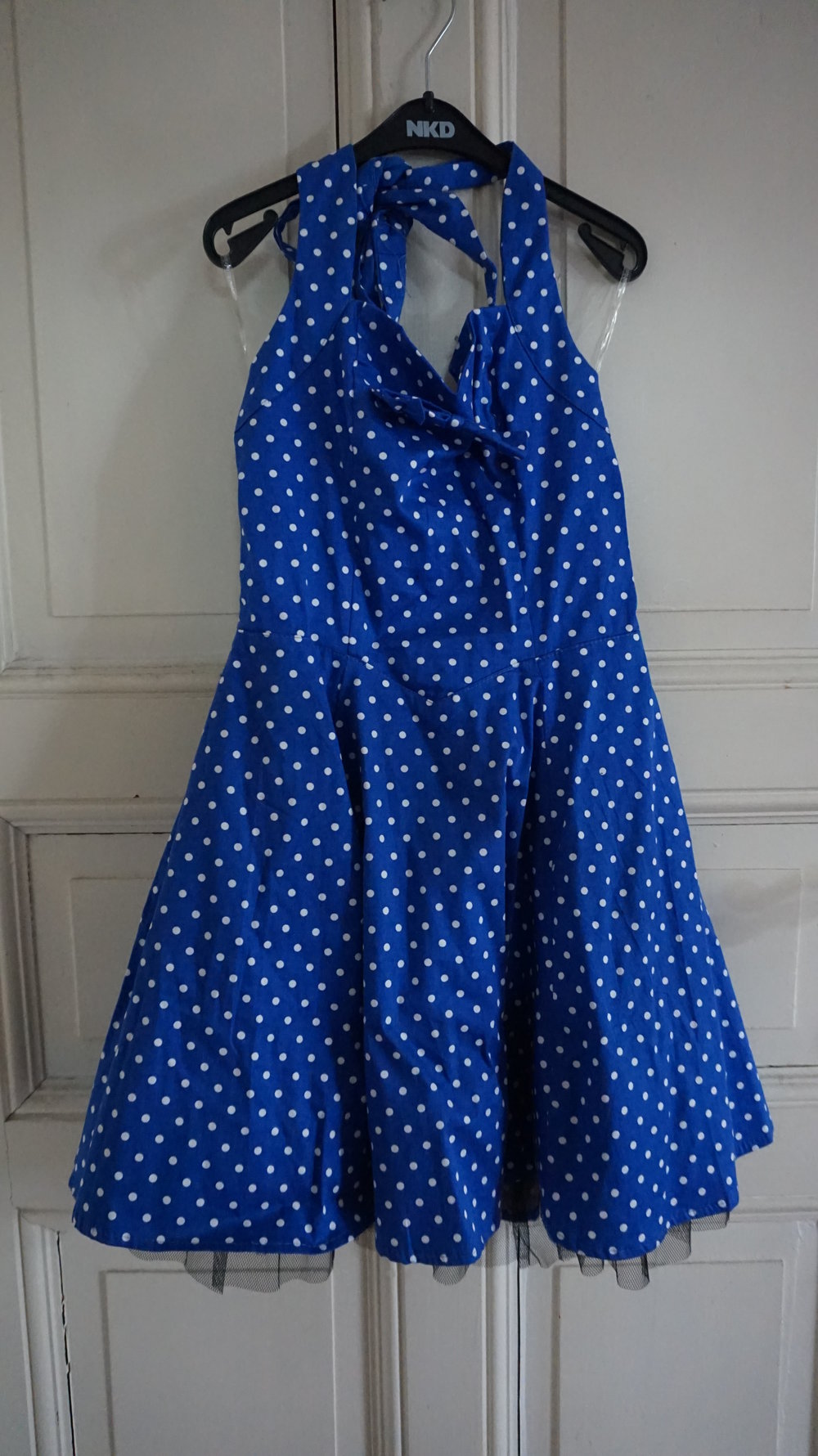 Blaues Polkadot Rockabilly Kleid von H&R London - ungetragen!