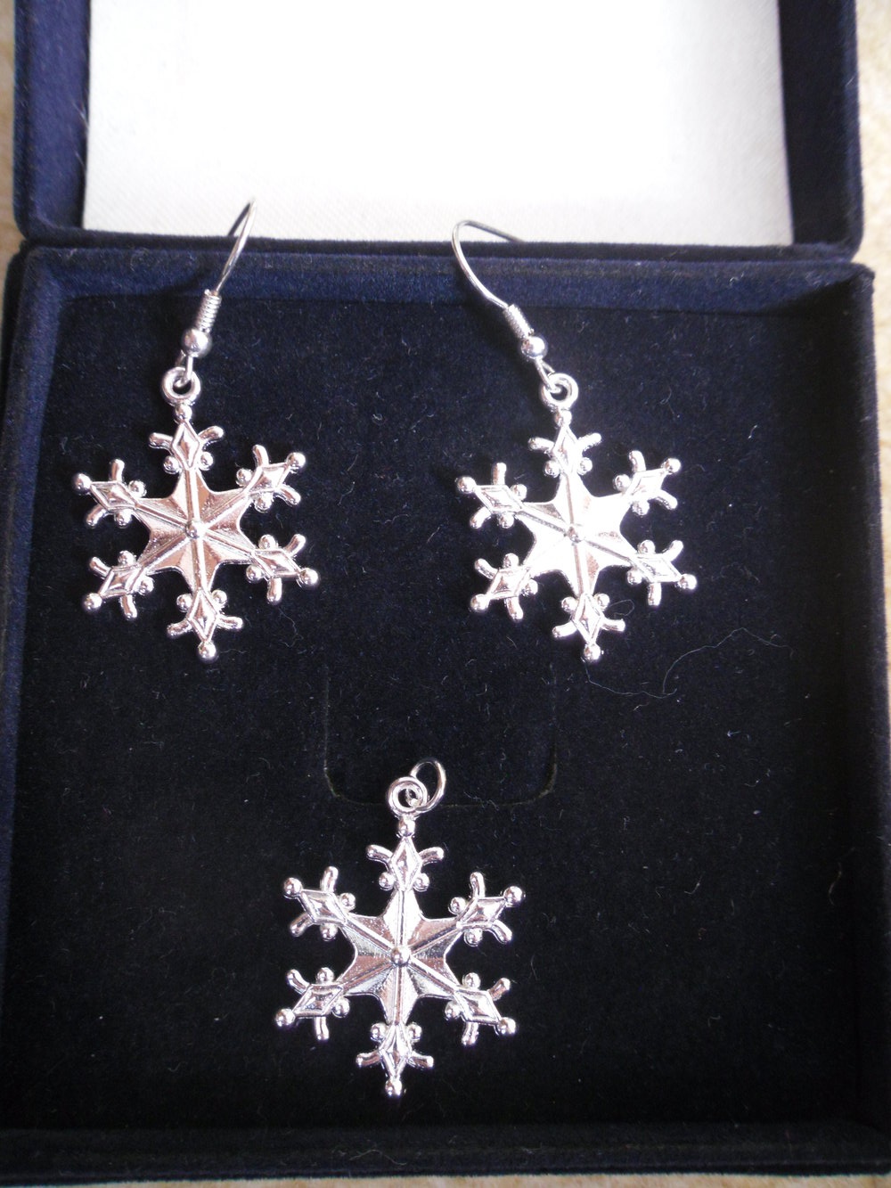 Schmuckset Schneeflocke silberfarben