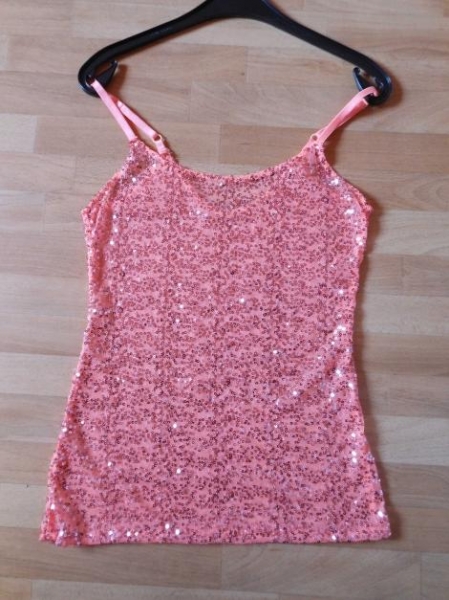 Spaghetti Top lachs mit Paletten