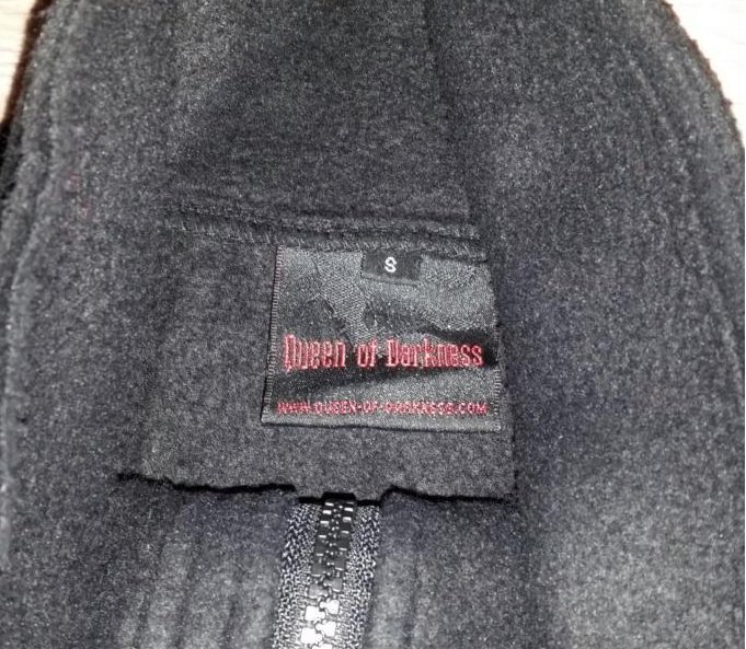 Sweatjacke Queen of Darkness lang Gr. S schwarz