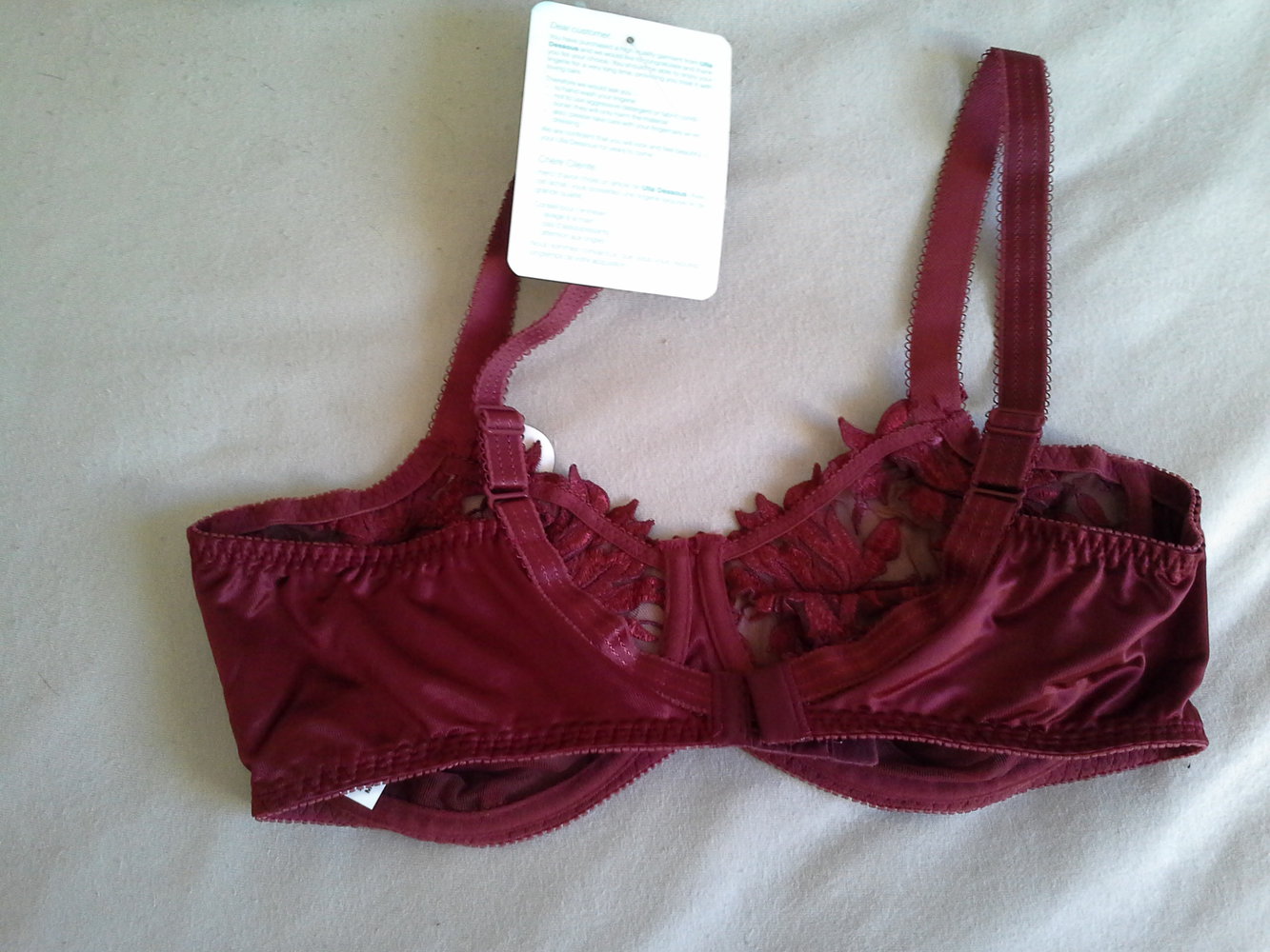 Ulla Dessous,(Set) BH 85D , neuware, rot bordeux mit Spitze