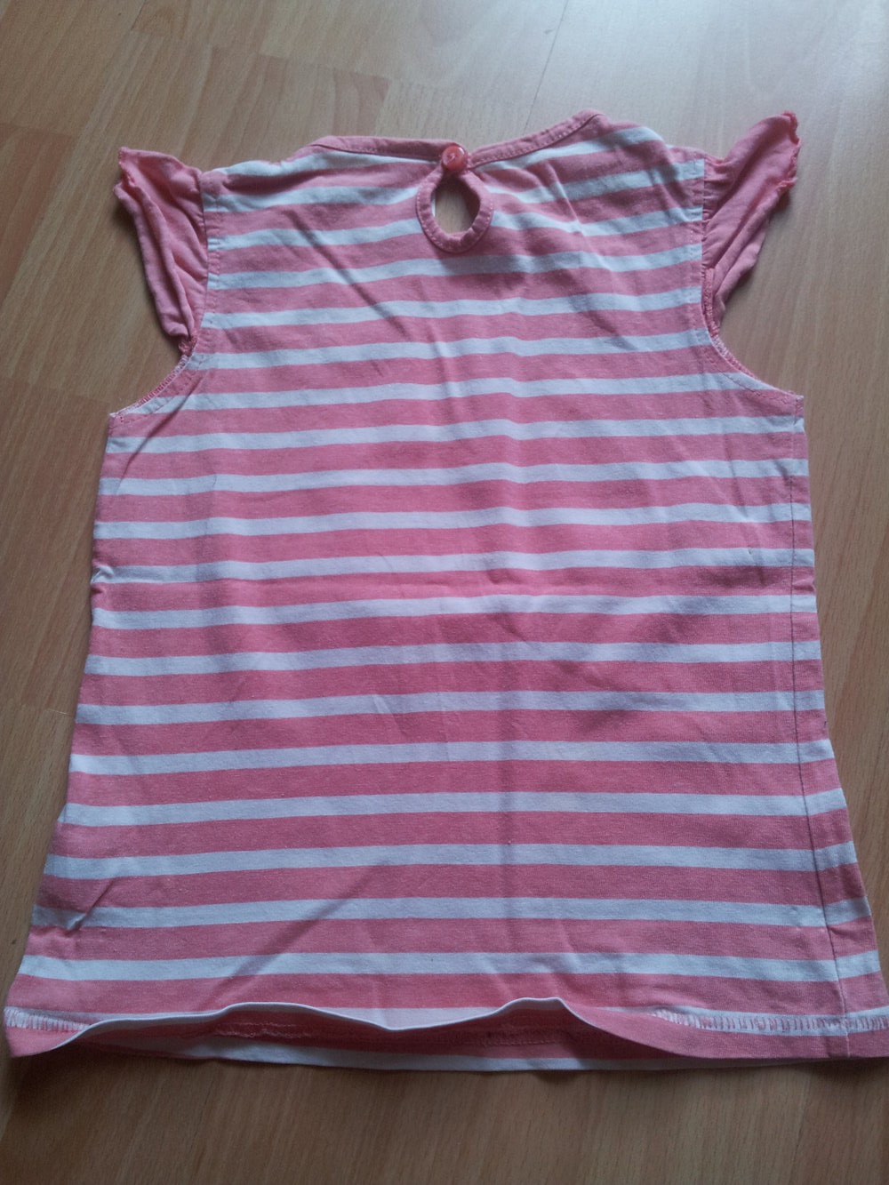 Shirt Hello Kitty weiß blassrot Streifen Gr. 92