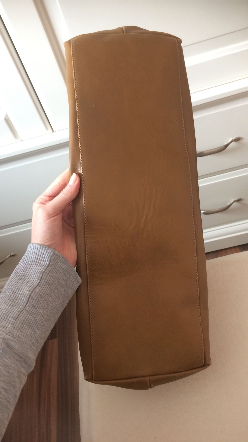 Echtlederhandtasche braun