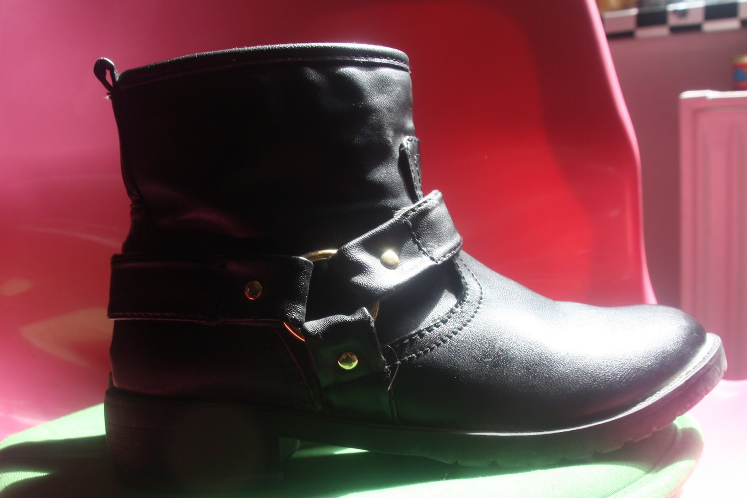 H&M Boots Biker schwarz Gr. 37 Stiefelette 
