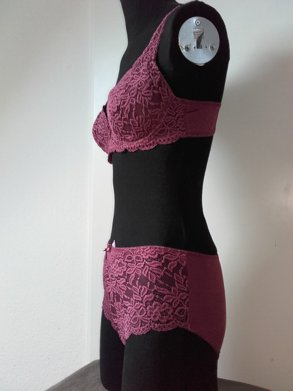 Unterwäsche Set helles lila Spitze 75AS