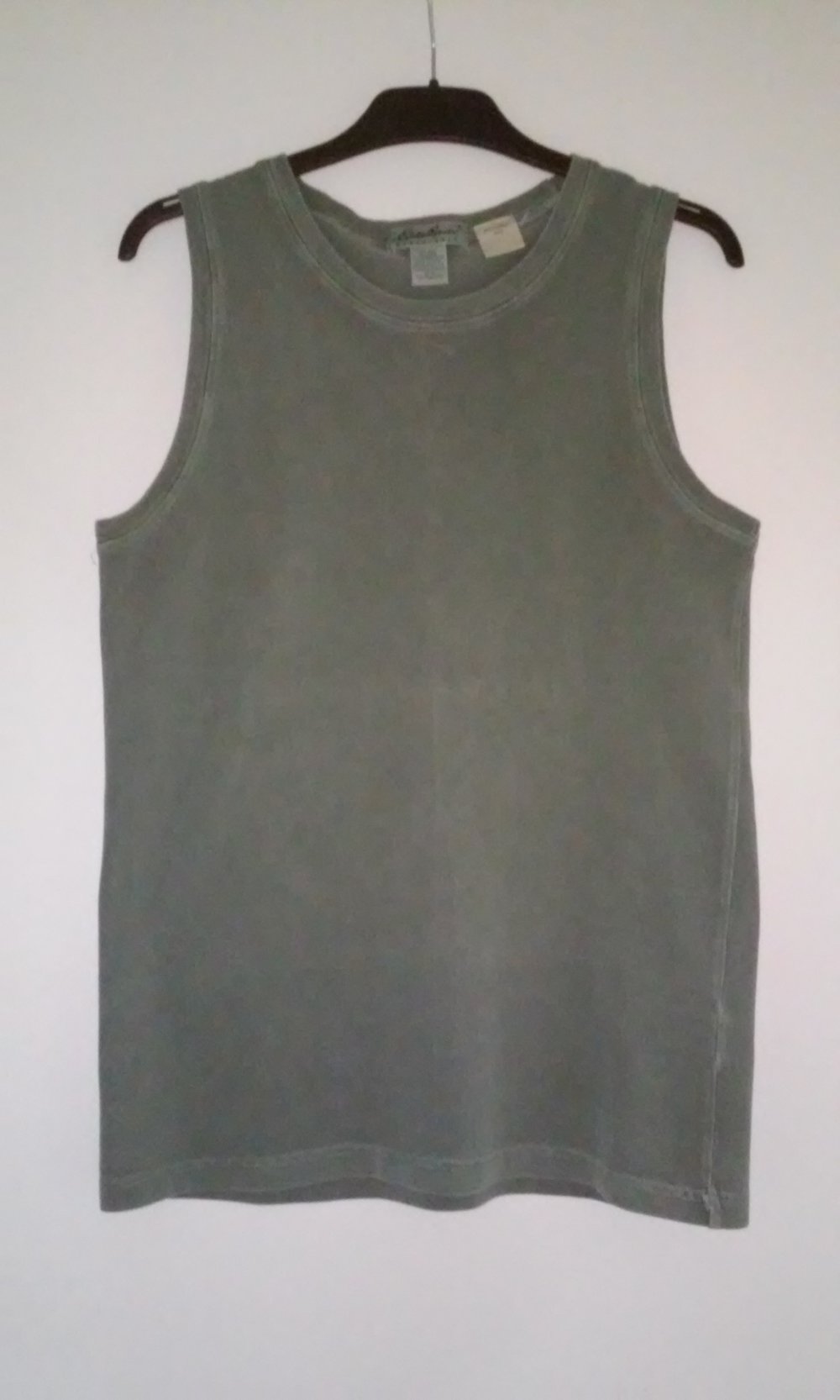Eddie Bauer Damen Tanktop Shirt Top in denim/olivgrün Made in USA (erheblich günstiger)