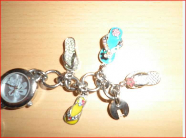 Fossil Uhr Bettelarmband harm Uhr mit Flip Flops