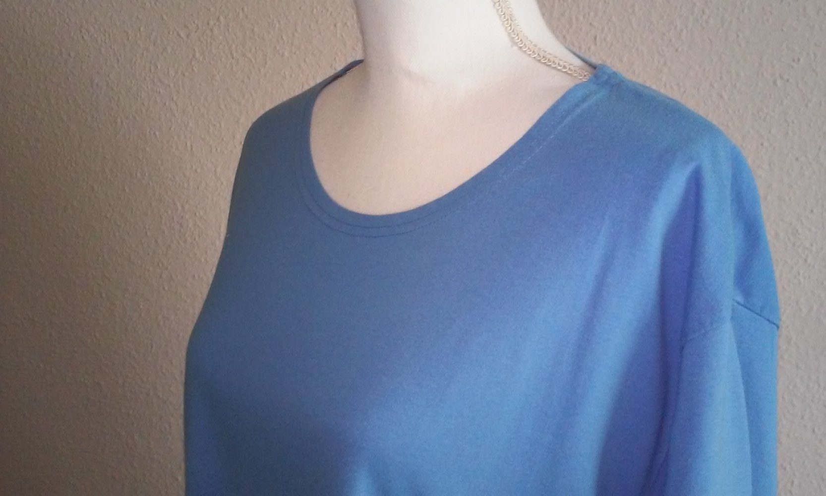  Damen Shirt T-Shirt Longshirt Bigshirt sleepshirt Minikleid Rundhals Ausschnitt ungetragen