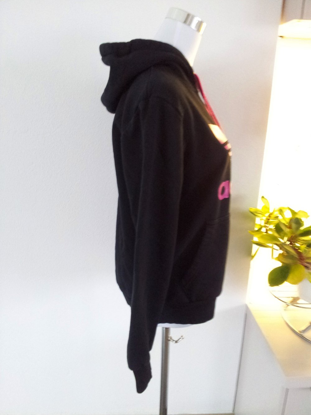 adidas hoodie schwarz pink