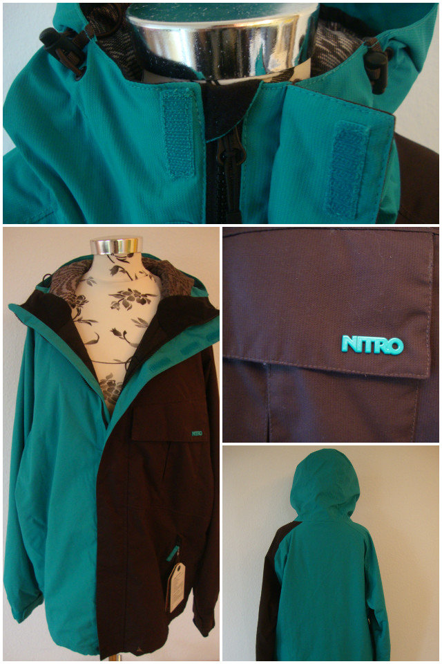 türkis, braune Snowboardjacke von Nitro, neu