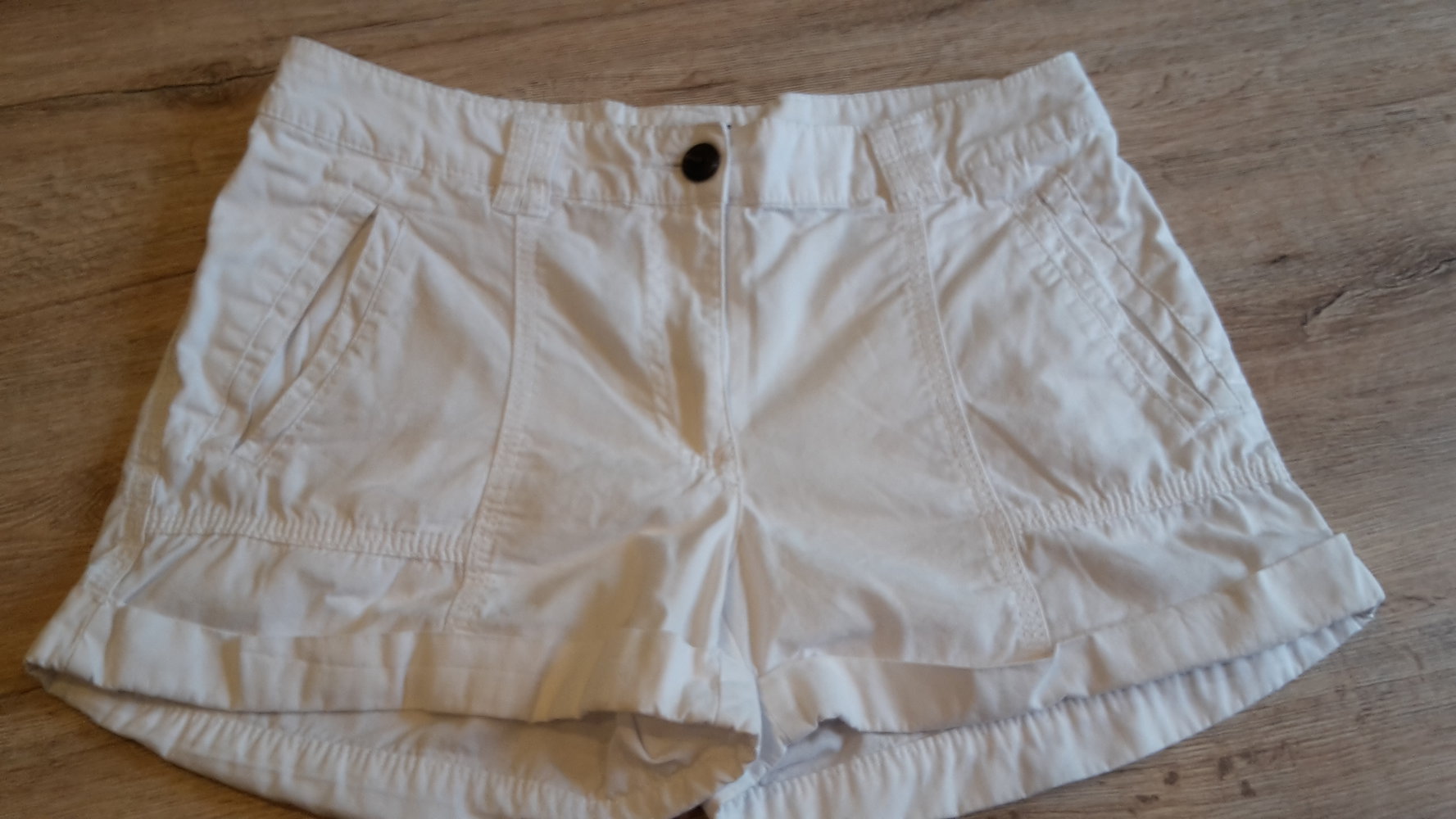 Weiße Hot Pants kurze Hose Sommer chic gr. 38