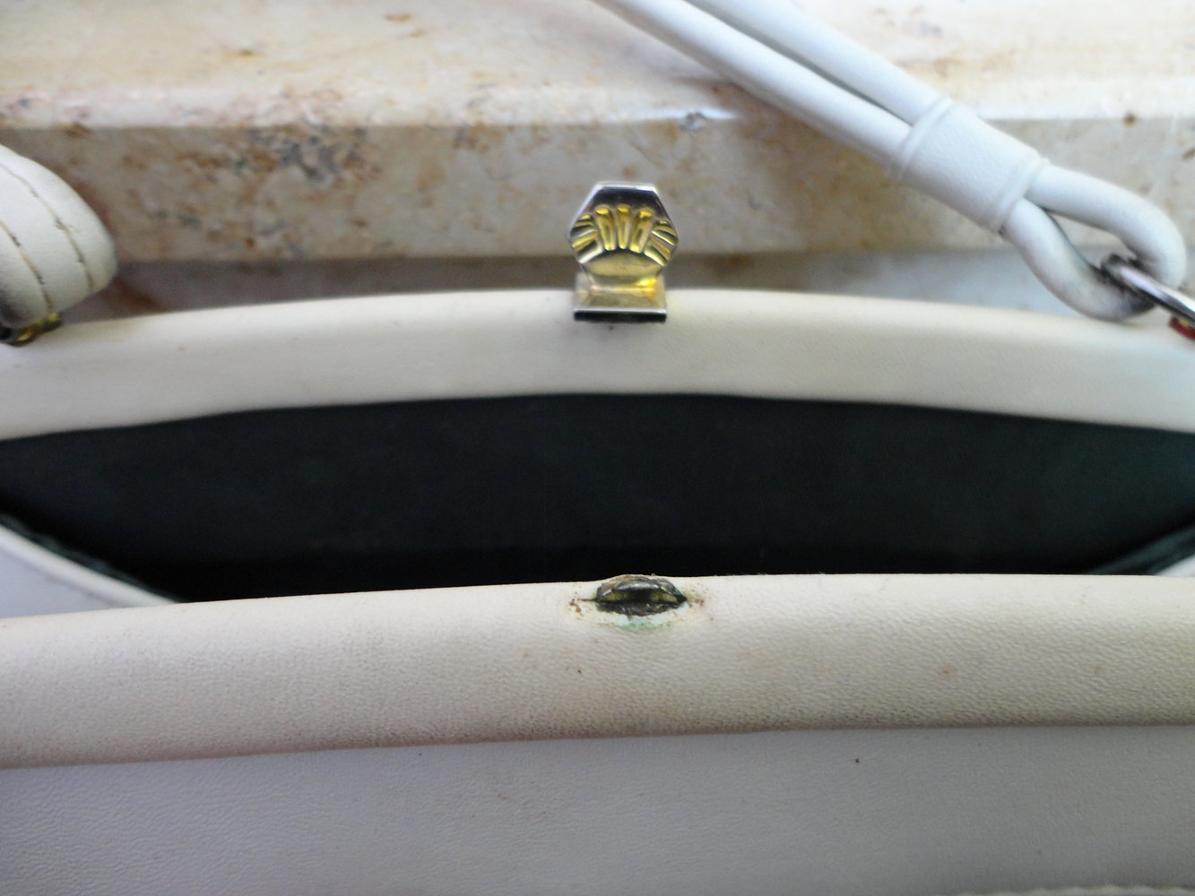 Tasche Clutch weiß weiss Basic klein