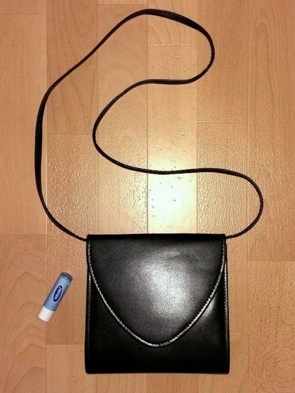 Tasche / Kuverttasche / Umhängetasche / Schultertasche * schwarz * Vintage