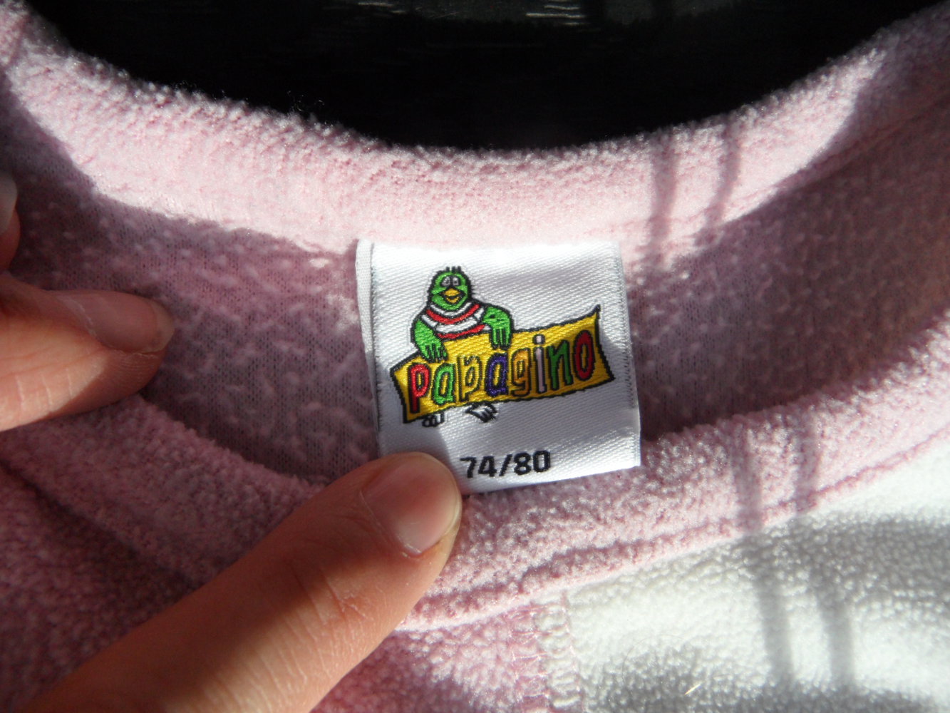 leichter Fleecepulli Patchwork