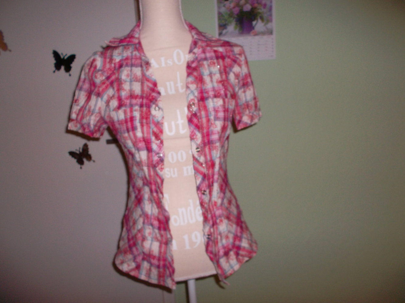      neue-bluse-34-36-pink-stretch